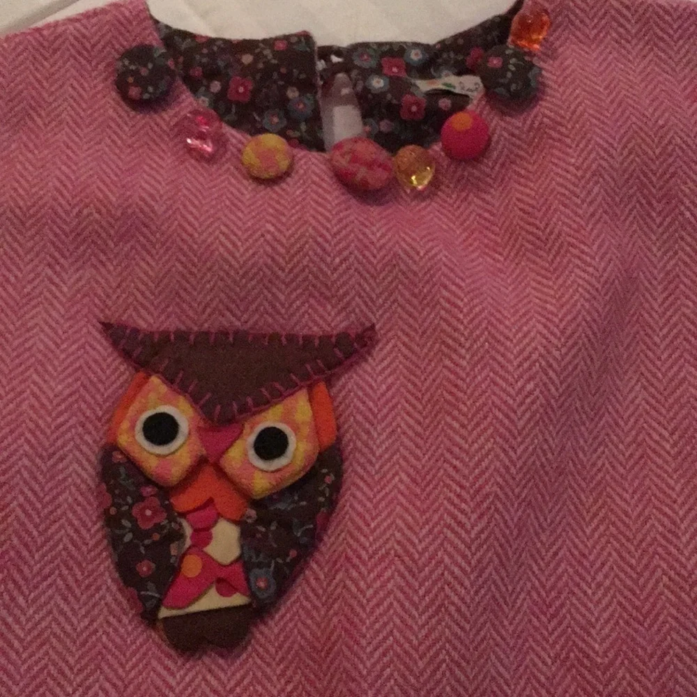 Lola Et Moi Owl Wool Dress
